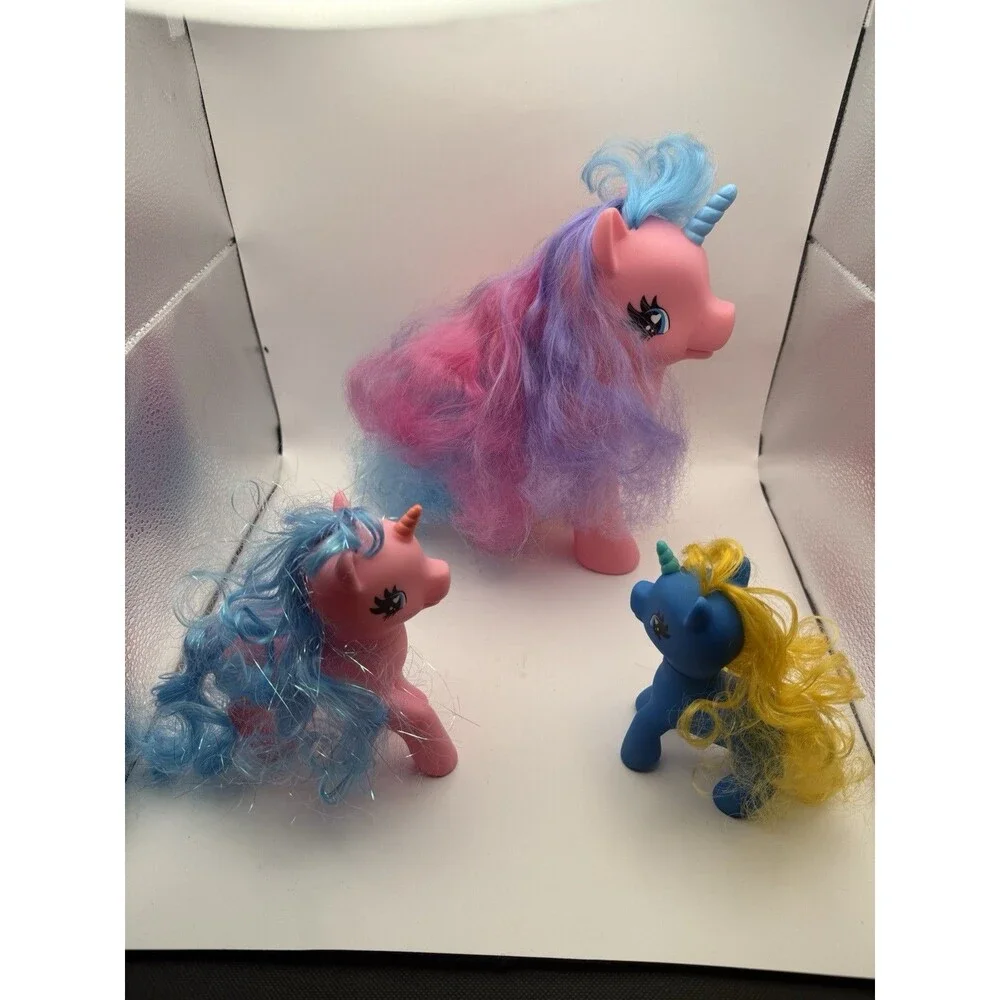 Vintage My Little Pony G1 Unicorn Lot Sparkler & Baby Ponies Colorful Hair